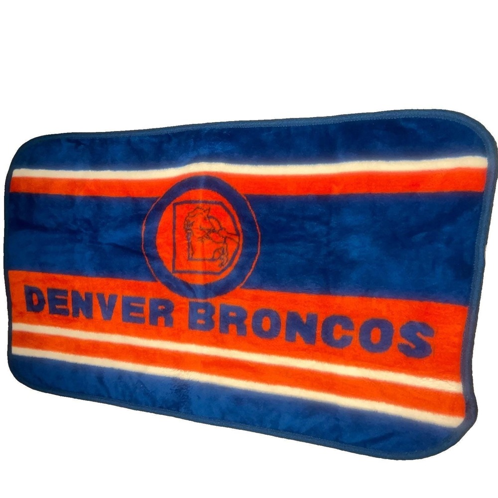 Denver Broncos NFL San Marcos Ryltex Stadium Throw Lap Blanket 56x35 VTG Y2K